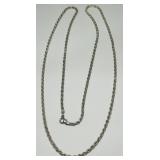 STERLING SILVER 30INCH ROPE CHAIN 19.90GRS