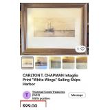 J5 - FRAMED NAUTICAL SAILBOAT PRINT
