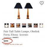 J5 - PAIR OF MATCHING MODERN TABLE LAMPS