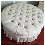 J5 - TUFTED FRINGED ROUND OTTOMAN