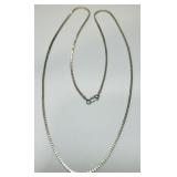 STERLING SILVER BOX CHAIN 24INCH 6.00GRS
