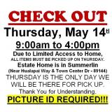 AUCTION PICK UP DAY & HOURS