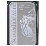 S - 1oz .999 FINE SILVER BAR