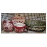 J2 - TEMP-TATIONS PIG, CUP, JAR & BOWL (K28)