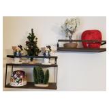 J2 - FLOATING CURIO SHELVES WITH CONTENTS (L1)