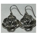 A LARGE STERLING SILVER EARRINGS 6.10GRS