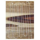 J2 - FIVE PIECES STERLING SILVER NECKLACES (L152)