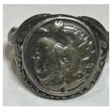 STERLING SILVER RING 10.40GRS