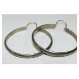A LARGE STERLING SILVER EARRINGS 13.70GRS