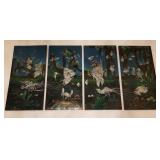 J2 - FOUR ASIAN INLAY ART PANELS (L121)