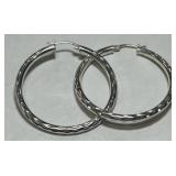 STERLING SILVER D/C EARRINGS 4.50GRS