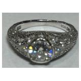 STERLING SILVER CZ RING 4.80GRS