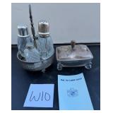 J2 - HAND-CUT LEADED CRYSTAL CRUET SET & BOX