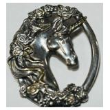 STERLING SILVER GORHAM UNICORN PENDANT 14.40GRS