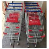 J2 - SEVEN CLASSIC METAL SUPERMARKET CARTS (G140)