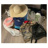 J2 - MIXED LOT OF HATS, BACKPACK (M2)