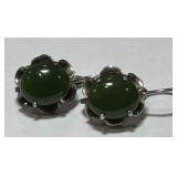 STERLING SILVER EARRINGS WITH STONE 5.10GRS