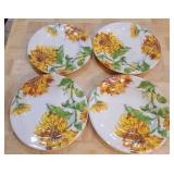 J2 - FOUR PIER 1 SUNFLOWER BLOOMS PLATES (K26)