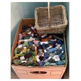 J2 - BOX OF YARN SKEINS, BASKET (M51)