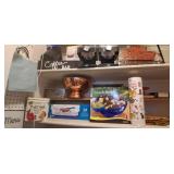 J2 - SNACK BOWL, KABOB BASKETS, COPPER STRAINER
