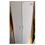 J2 - TWO-DOOR WHITE CABINET WITH CONTENTS (G114)
