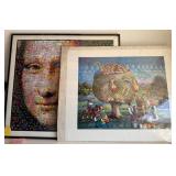 J2 - TWO PIECES FRAMED & UNFRAMED ART (G122)