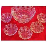 J2 - VINTAGE GLASS BERRY BOWL SET (L71)