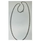 STERLING SILVER 18INCH ROPE CHAIN 5.10GRS