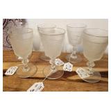 J2 - SIX PIECES APG "WESTWARD HO" STEMWARE (L97)