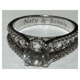 STERLING SILVER CZ RING 4.30GRS