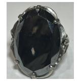 STERLING SILVER GEMSTONE RING 10 GRS