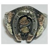 BLACK HILLS STERLING SILVER/12K  HORSESHOE