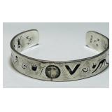 KOKOPELLI STERLING SILVER CUFF BRACELET 24.7 GRS