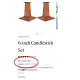 15 - SET OF THREE STICKLEY CANDLE HOLDERS
