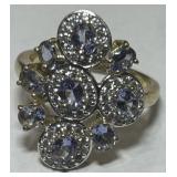 STERLING SILVER CZ RING 4.3 GRS