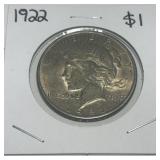 1922 PEACE SILVER DOLLAR
