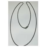 STERLING SILVER 24INCH ROPE CHAIN 7.10GRS