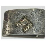 STERLING SILVER BELT BUKLE 34.80GRS