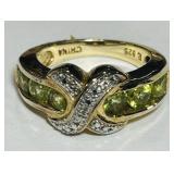 STERLING SILVER RING WITH GEMSTONES 5.50GRS