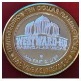 WESTWARD HO CASINO $10 .999 FINE SILVER TOKEN (49)