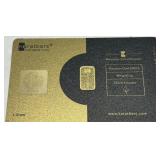 1.00 GR 999.9 GOLD BAR