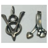 STERLING SILVER CHARMS 4.8 GRS