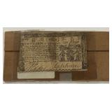 1774 COLONIAL MARYLAND TWO-THIRDS DOLLAR NOTE