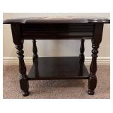 15 - VINTAGE SIDE TABLE WITH TILE TOP