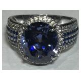 STERLING SILVER PURPLE GEMSTONE 5.9 GRS