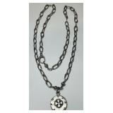 STERLING SILVER ROMAN /CROSS COIN WITH CHAIN