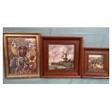 11 - THREE PIECES FRAMED ART (M8)