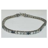 STERLING SILVER CZ BRACELET 11.2 GRS