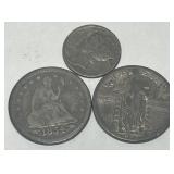 3 SILVER COINS