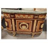 11 - LOUIS XVI STYLE CREDENZA WITH MARBLE TOP